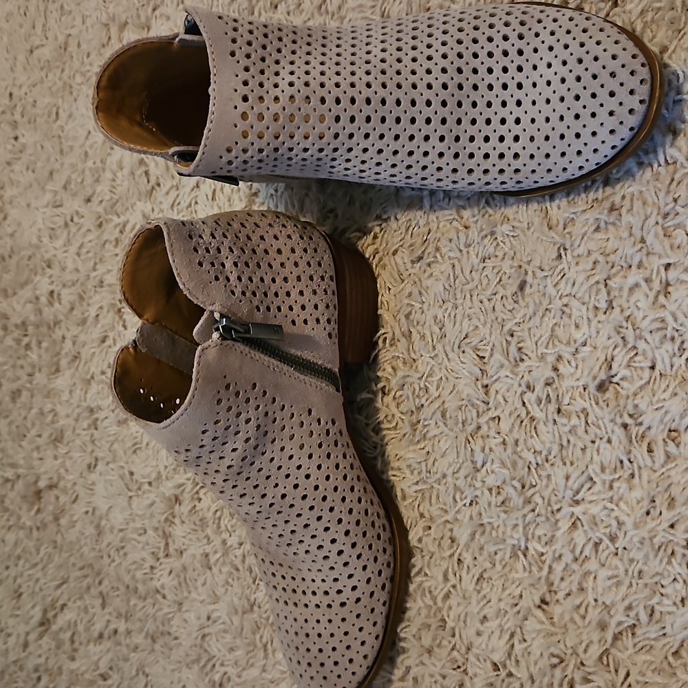 Women's Lucky Brand Perforated Leather Booties